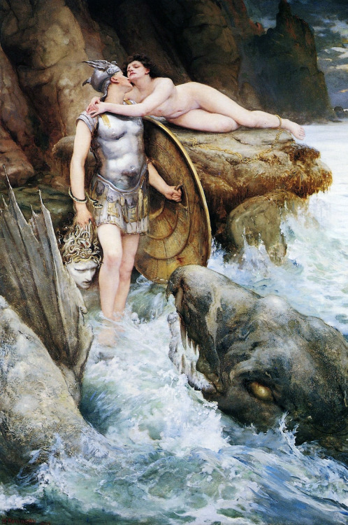 the-evil-clergyman:  Perseus and Andromeda by Charles Napier