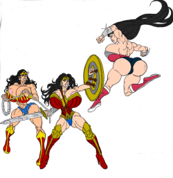 sun1sol: Wonder Women!!!   My wonder woman piece colored by @whitewolf41