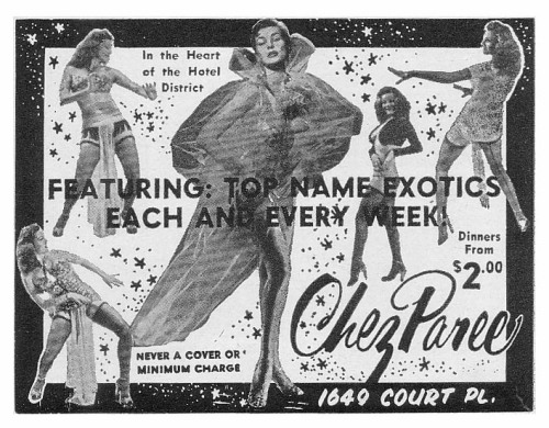 gameraboy:  1962 burlesque ads in Denver, Colorado   Tamara and Melba are some of the dancers appearing in vintage 1962 newspaper ads, promoting Denver nightlife..