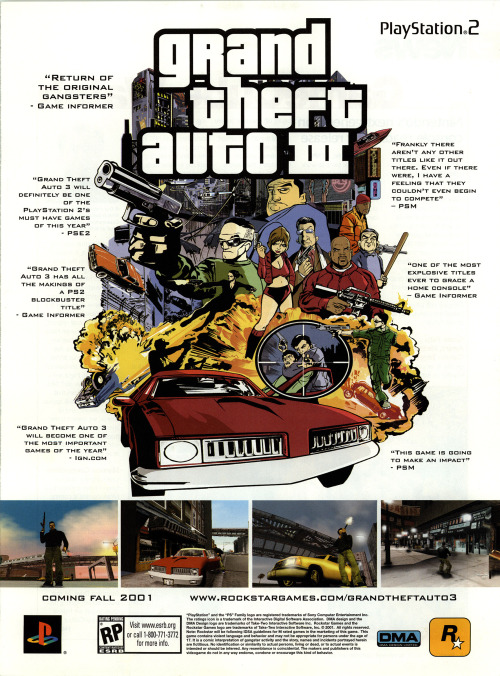 found-in-retro-game-mags:Grand Theft Auto III ad (Next Gen #82,