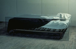 smeels:  untitled (bed) Charles Ray 1976 / glass and bed / dimensions