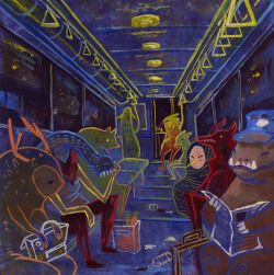 eatsleepdraw:  A ride home on the night bus by Michelle Simpson