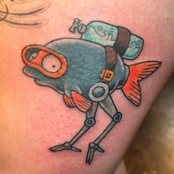 fuckyeahtattoos:  Fish out of Water! by Brynn Sladky Blacklist