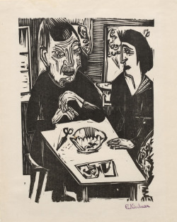 guggenheim-art:  Old Woman and Young Woman by Ernst Ludwig Kirchner