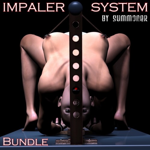 A New bondage torture system for V4 created by Summoner Custom Morphs for V4, a fully rigged Impaler and individual parts for your own construction and custom setup. A Must have for Every Poser Runtime. And that’s not all folks! Purchase before