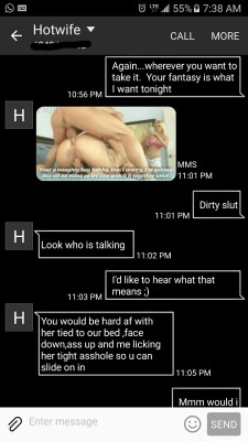 bi-cuck:  My hotwife wants to try being a cuckquean so she knows why I love being a cuck so much.  Judging by the conversation, I think she has the just of it.  I canâ€™t wait till we act this out for her. 
