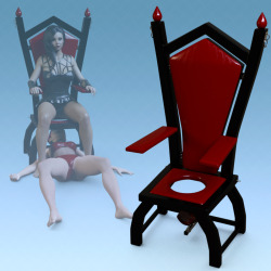  Every mistress needs a comfortable throne.  This one has a little