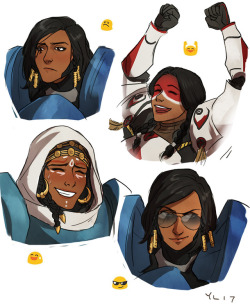 korr-a-sami:  spader7:  emoji challenge: pharah edition  @nikanono