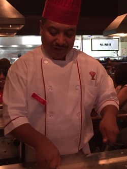 At Benihana and my chief’s name is  Julio. Think he’s