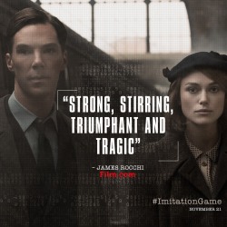  The Imitation Game @ImitationGame · Sep 23 See the film