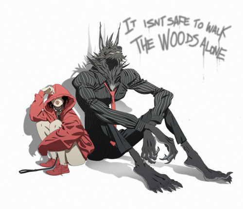 chaseconley:    The wolf said, “You know, my dear, it isn’t safe for a little girl to walk through these woods alone.”  