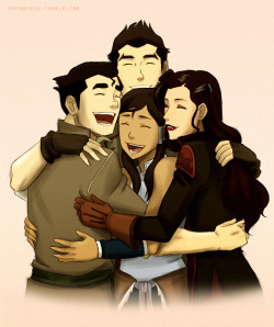 sherbeeee:  first rule of team avatar: group hugs 