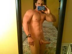 stupidstraightguys:  Hot muscled latino with a massive uncut