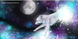 theneithervoid:Galaxy wolf commission for a friend~ Ooo~ =o
