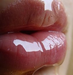 I love the way my lips look when I rub your precum all over them