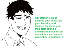 thatprocrastinatingjean:  y u do dis to me romano 