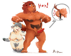 berimonsterdoodle:  trade with @thebuttdawg, just 2 of his OC