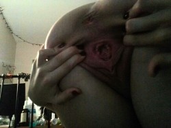 sexkitten312:  My gape after coke can. I want her to gape open