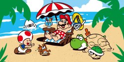 suppermariobroth:  Promotional summer art from Club Nintendo.