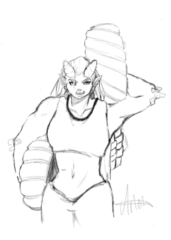 artcher-artwork: Have a Sally, one of my Shadowrun babes, she’s
