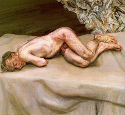 artist-freud:  Naked Man on a Bed, 1987, Lucian Freud Medium: