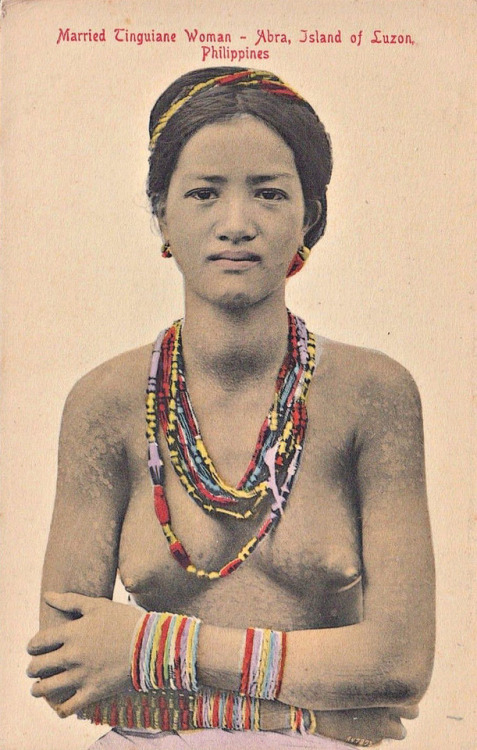     Married Tinguiane Woman,   Abra, Island of Luzon, Philippines.  Via Paul Eric Darvin.  