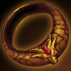 mererecorder:  100422 Gold Dragon Ring by longlei