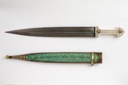  Ivory hilted dagger and sheath. 