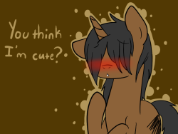 ask-pencilsketch:  Sorry for being so late ugly pony,here is