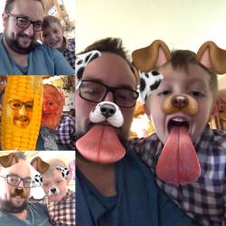 My nephew and I had some fun with Snapchat filters. Maybe my