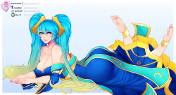 Finished Sona commission from League of Legends for LastStop