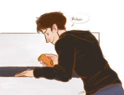 writingupsidedown:  modern au where Merlin steals one sock of