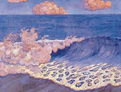 fleurdulys:Blue Seascape, Wave Effect - Georges Lacombe 1893