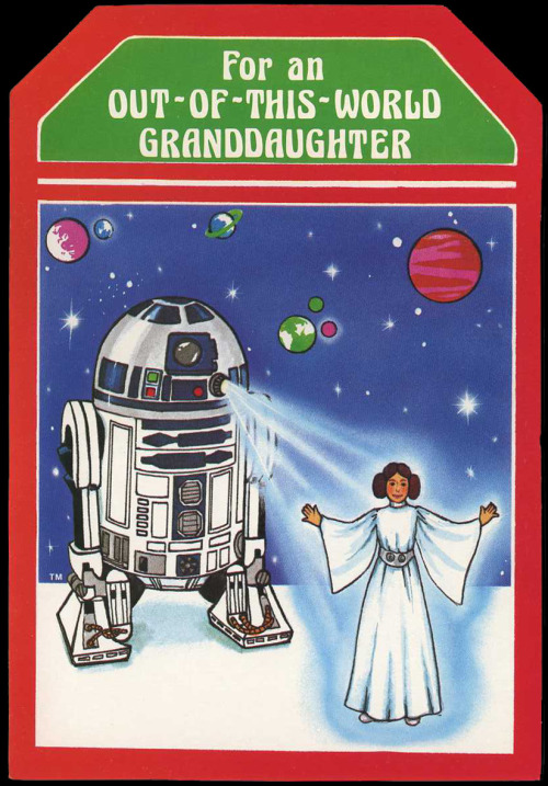 vintageeveryday:Wonderful Star Wars Christmas holiday greeting