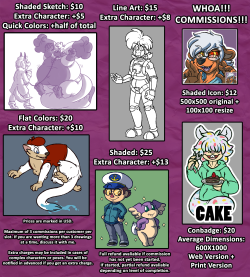 New commission info with updated prices!! Trying to make a bit