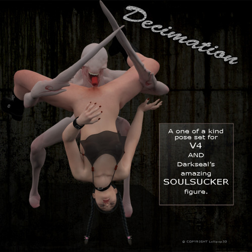 How much do you love V4? How much do you love Darkseal’s SOULSUCKER figuer? AND how much would you love to pose those 2 together? WELL NOW YOU CAN! A one of a kind pose set for V4 and Darkseal’s SoulSucker figure by Lollipop3d!  	Included in this