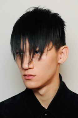 grabyourankles:  Liren Shih  backstage for Diesel Black Gold autumn/winter