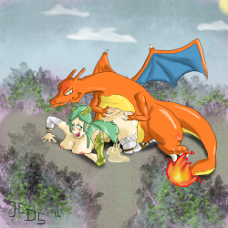 Palutena and Charizard getting it on. Probably the most I’ve