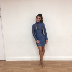 Blue bandage dress