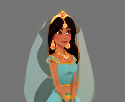 sophiesartstuff:  i made a jasmine(and went overboard with jewellery