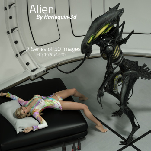 Alien by Harlequin-3d A series of 50 HD Images Daphne discovers yet another reason it is a bad idea to have live Aliens on your space station. Number of Images: 50 Image Quality: 1920x1200 http://renderoti.ca/Alien_by_Harlequin-3d