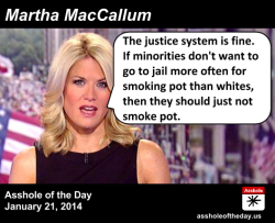 assholeofday:   Martha MacCallum, Asshole of the Day for January