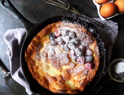 lustingfood:  buttermilk dutch baby & berries