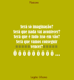 musicare:  Legião Urbana - Será