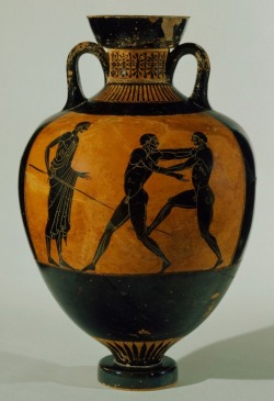 hadrian6:  Panathenaic Amphora. about 480–470 BCE, terracotta,