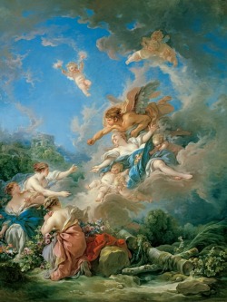 fleurdulys:  Boreas Abducting Oreithyia - Francois Boucher 1769