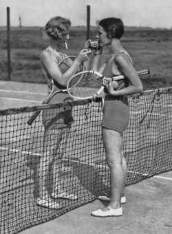 back-then:  A healthy game of tennis   In the desert. With cigarettes. 