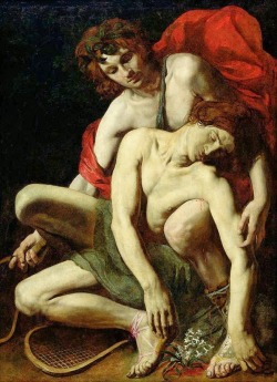 The Death of Hyacinthus. 17th.century. The Italian School.