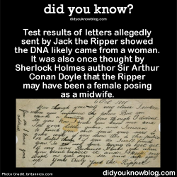 did-you-kno:  Test results of letters allegedly sent by Jack