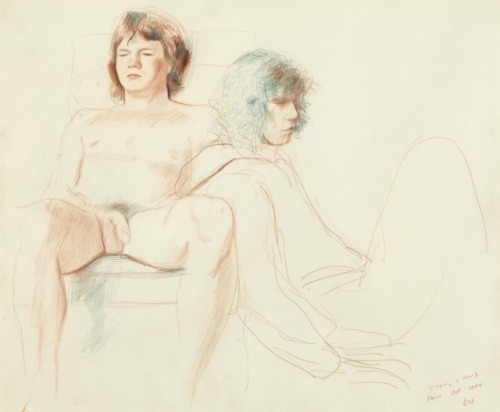 newloverofbeauty:  David Hockney:   Gregory & Mark,  Paris 